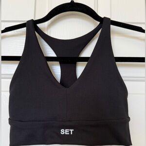 Set Active Black Sports Bra Small